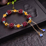 Stunning Garnet and Topaz stone charming bracelets in four beautiful colors Blue Pink Purple Yellow Gem Stone Beads Fine jewelry Creative Gifts