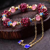 Stunning Garnet and Topaz stone charming bracelets in four beautiful colors Blue Pink Purple Yellow Gem Stone Beads Fine jewelry Creative Gifts