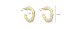 Dainty geometric hoop earrings Choice of gold or silver cut to create beautiful sparkle Small less than .5-inch W and L Impeccable quality, fine jewelry Lead and Nickel Free Prepare for compliments!