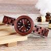 Prepare for compliments with this simple clean Dark Cherry colored soul soothing Wood Watch.  Shop Now