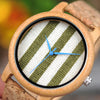 Prepare for questions and compliment sporting this unique fabric faced Cork Band Wood Watch Shop Now