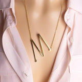 •	18” Princess length chain with beautiful jumbo gold letter charm •	Adjustable 3” extension at the closure for maximum comfort and style •	Fresh… Stylish… Casual… Cool… Sexy… Fun… •	Letters are so much fun to wear… Represent yourself or significant other, kids, or favorite family member… •	Prepare for compliments!