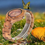 Prepare for questions and compliments with this gorgeous Butterfly wood watch accented with beautiful flowers Shop Now