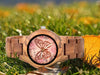 Prepare for questions and compliments with this gorgeous Butterfly wood watch accented with beautiful flowers Shop Now