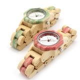 Fresh light and lively natural Bamboo Watch w/gorgeous Gemstone detail Shop TomLew Watch Collection Now