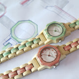 Fresh light and lively natural Bamboo Watch w/gorgeous Gemstone detail Shop TomLew Watch Collection Now