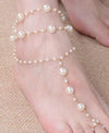 •	Simulated fresh white pearl anklet w/attached toe ring •	Prepare for compliments with this sweet white layered pearl anklet and attached toe ring •	Approx. 8.5” for a comfortable fit •	Remarkable Quality •	Often called beach sandals