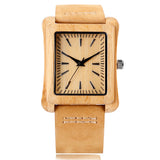 Prepare for compliments with this simple clean caramel colored leather band bamboo watch.  Shop Now