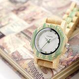 Fresh light and lively natural Bamboo Watch w/gorgeous Gemstone detail Shop TomLew Watch Collection Now