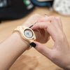 Fresh light and lively natural Bamboo Watch w/gorgeous Gemstone detail Shop TomLew Watch Collection Now