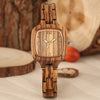 Beautiful Minimalist Bamboo & Zebra Wood Watch