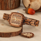 Beautiful Minimalist Bamboo & Zebra Wood Watch