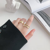 •	Simple, classic, and gorgeous double strip shaped gold or silver ring •	18k Gold plated sterling silver or Polished Sterling Silver to look great with any outfit or occasion  •	Adjustable for a comfortable fit •	Superb quality •	Prepare for compliments