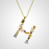 •	Stunning jewel letter pendant set in 18k gold, platinum plated, or get both… •	18” Princess length chain with beautiful zircon jewel letter charm •	Adjustable 3” extension at the closure for maximum comfort and style •	Letter size 12mm – 15mm •	Prepare for compliments!