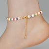 •	Stunning, elegant, and fresh anklet •	Freshwater irregular pearls with fun multicolored beads •	Gorgeously crafted with superb quality •	Approx. 8.5” or 9.5” with a 2” extension for superior comfort •	7-8 mm freshwater pearls •	Superb quality, beautifully crafted with a lobster claw closure •	Prepare for compliments!