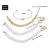 •	Trendy, fun, 4pc set layered look •	Gold tone simulated pearl, superior quality, durable, and gorgeous •	Each bracelet is light weight and 7 inches with a beautiful lobster claw clasp •	Layer all 4pcs together or wear individually •	Perfect for parties, work, or date night •	Prepare for compliments!