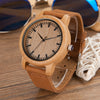 Prepare for compliments with this gorgeous caramel leather and wood watch w/classic buckle closure Shop Now