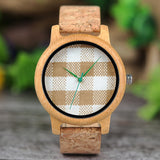 Prepare for questions and compliment sporting this unique fabric faced Cork Band Wood Watch Shop Now